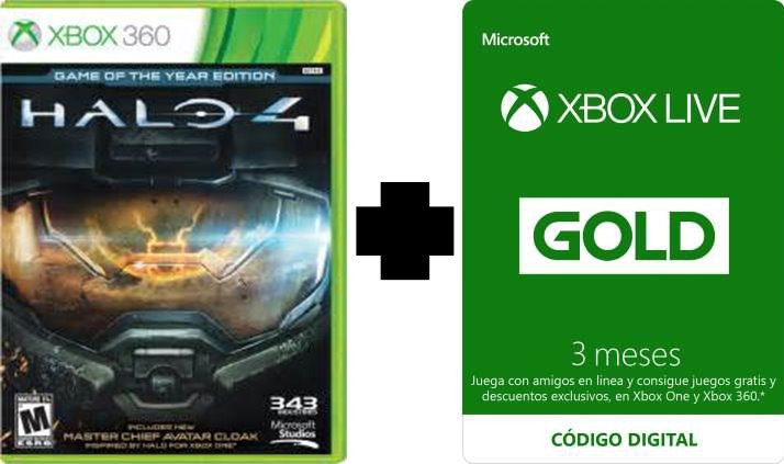 Halo 4 Ed Juego Del Ano Codigo Para 3 Meses De Live Gold