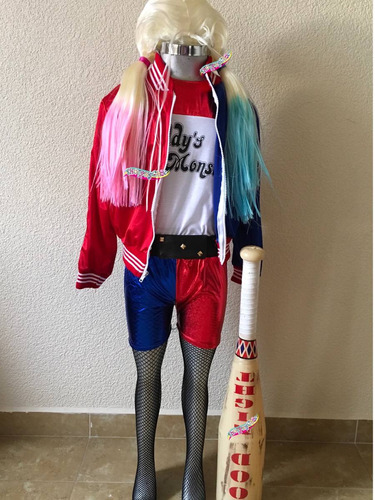 Harley Quinn Disfraz Completo Niña Peluca Bat Envío Gratis - $ 798.00 en Mercado Libre