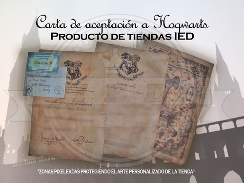 Harry Potter, Carta De Aceptacion A Hogwarts + Boleto+ 