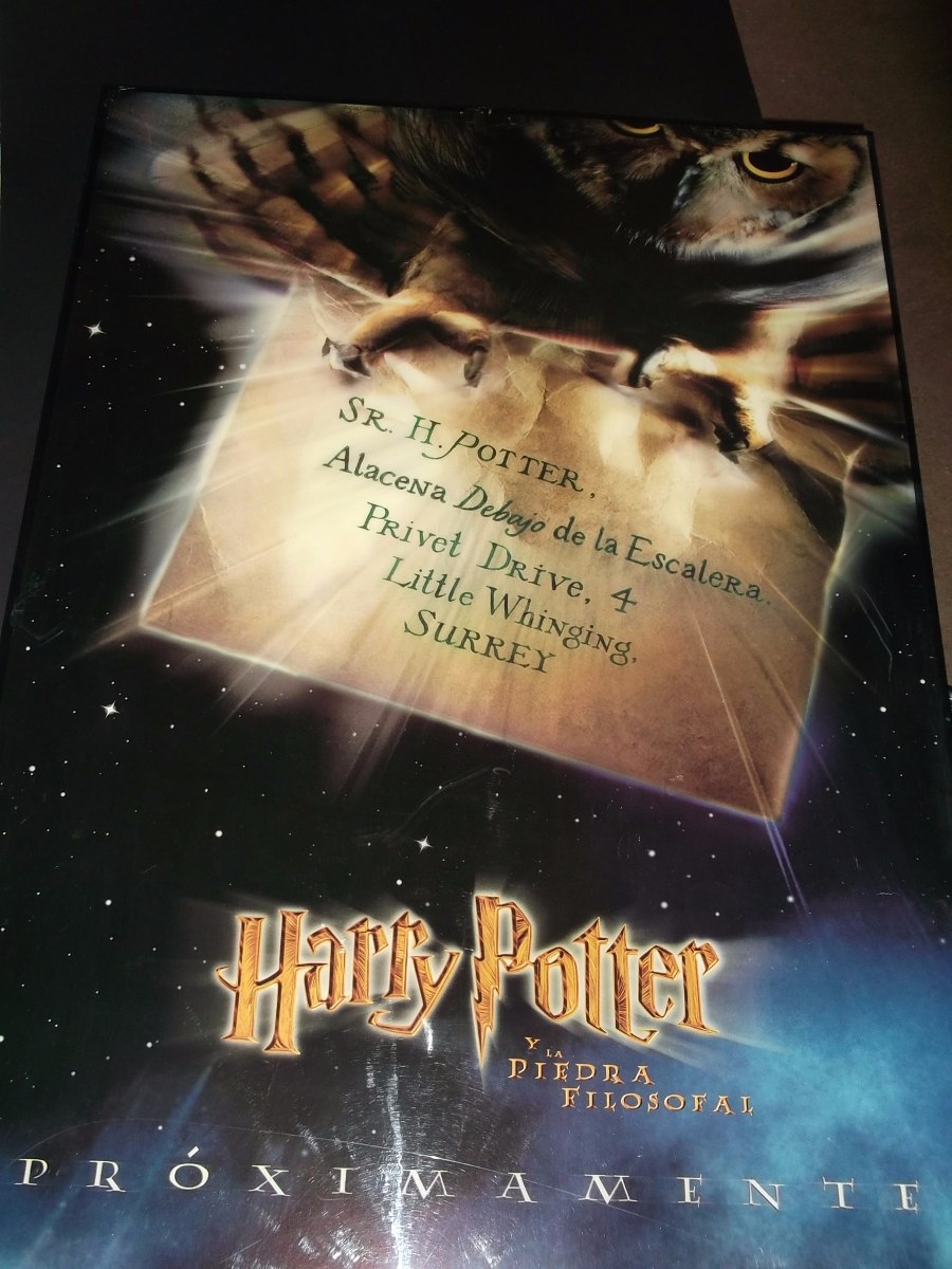 Harry Potter Y La Piedra Filosofal Poster Polyester Del 