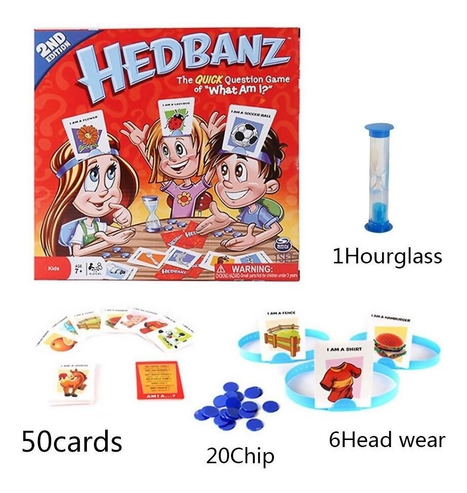 Juego de tarjetas de juego de adivinanzas SPINMASTER Hedbanz