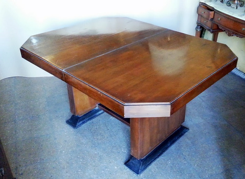 Hermosa mesa de comedor diseño art deco extensible vintage ...