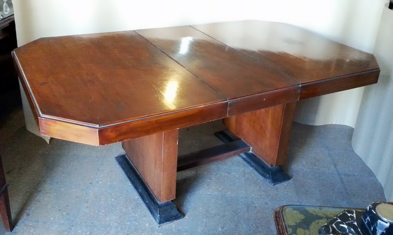 Hermosa mesa de comedor diseño art deco extensible vintage ...