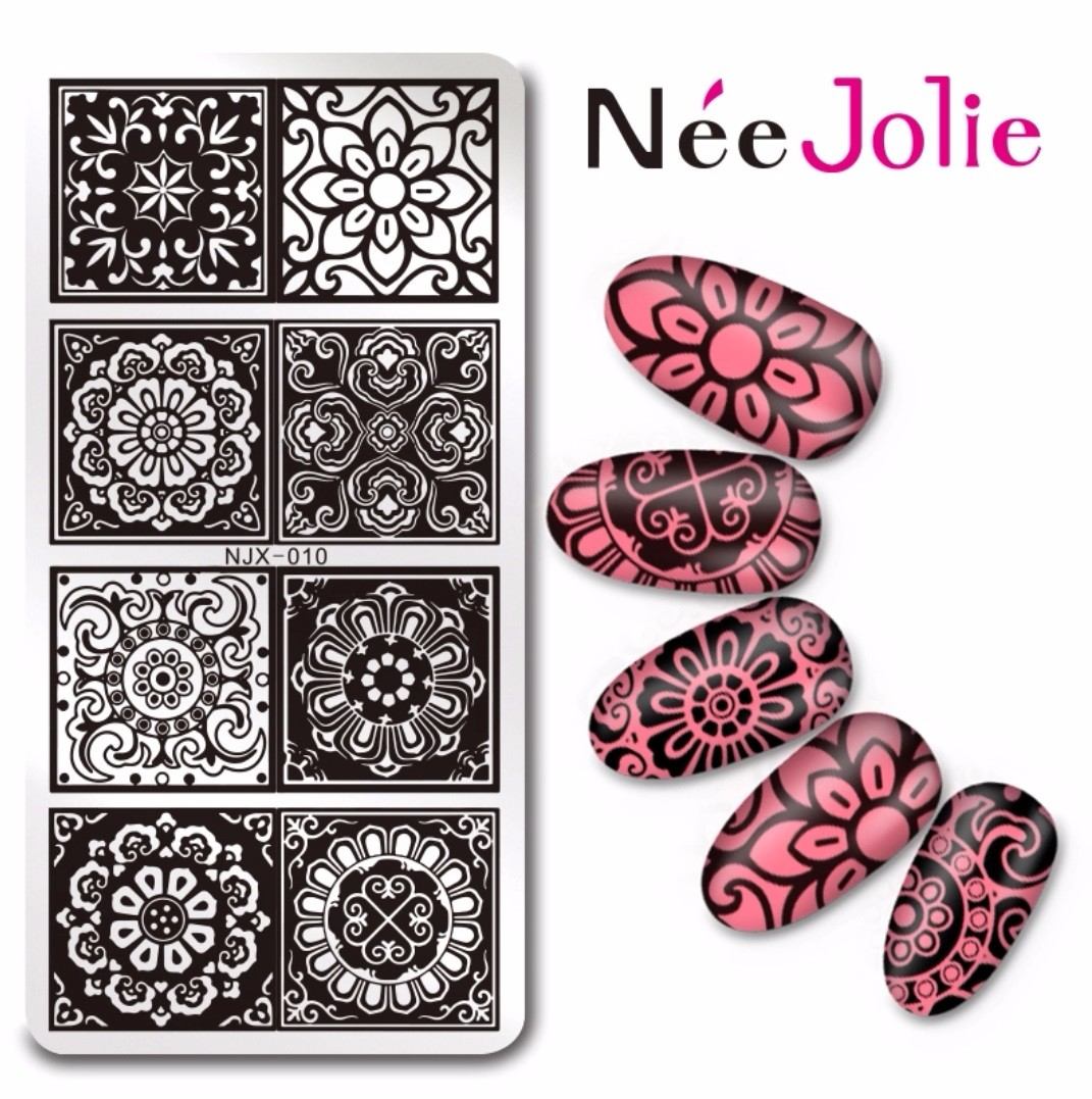 Hermosa Placa Nee Jolie Con Diseños Mandala +accesorio Hermosa Placa Nee Jolie Con Diseños Mandala +accesorio