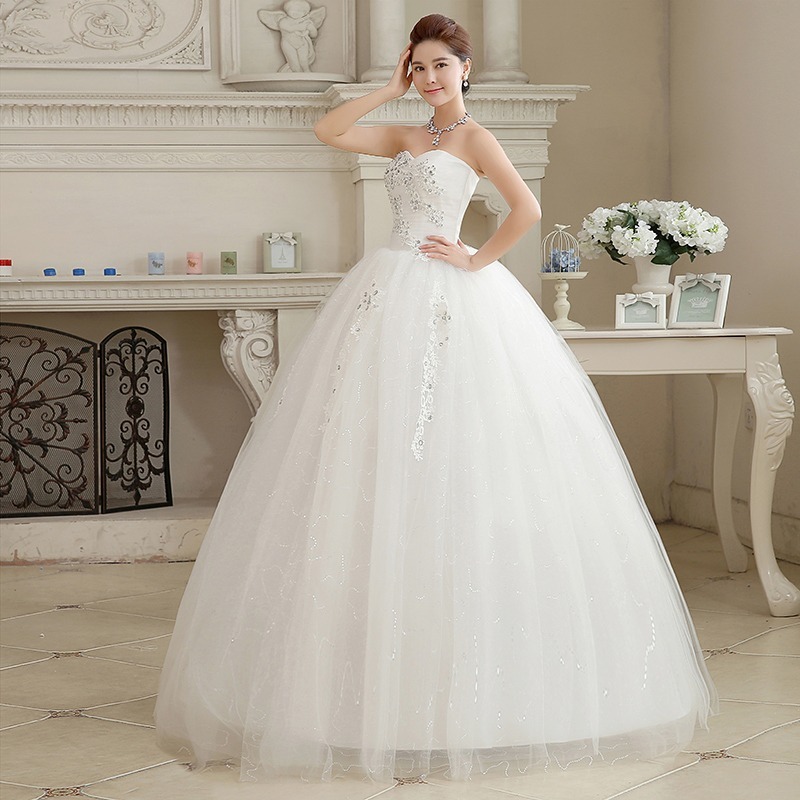 hermoso vestido de novia nuevo blanco tipo corset con encaje