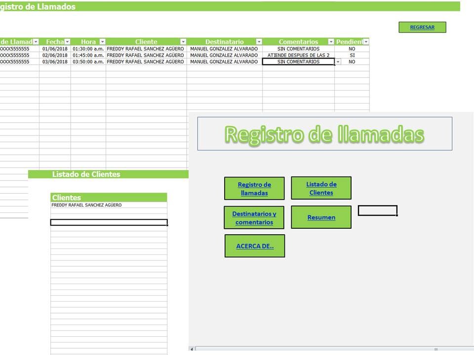 hoja de calculo control de registro de llamadas excel 85 00 en