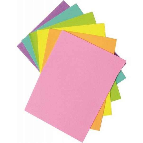 Hoja Papel Carta Colores Eva Foam Pastel 100h 5 Colores 