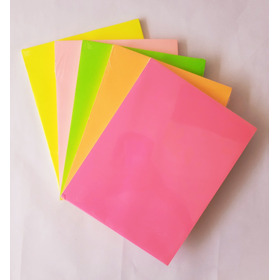 Hojas Carta De Color Neon,pasteles Y Basico 75grms. Paqx100