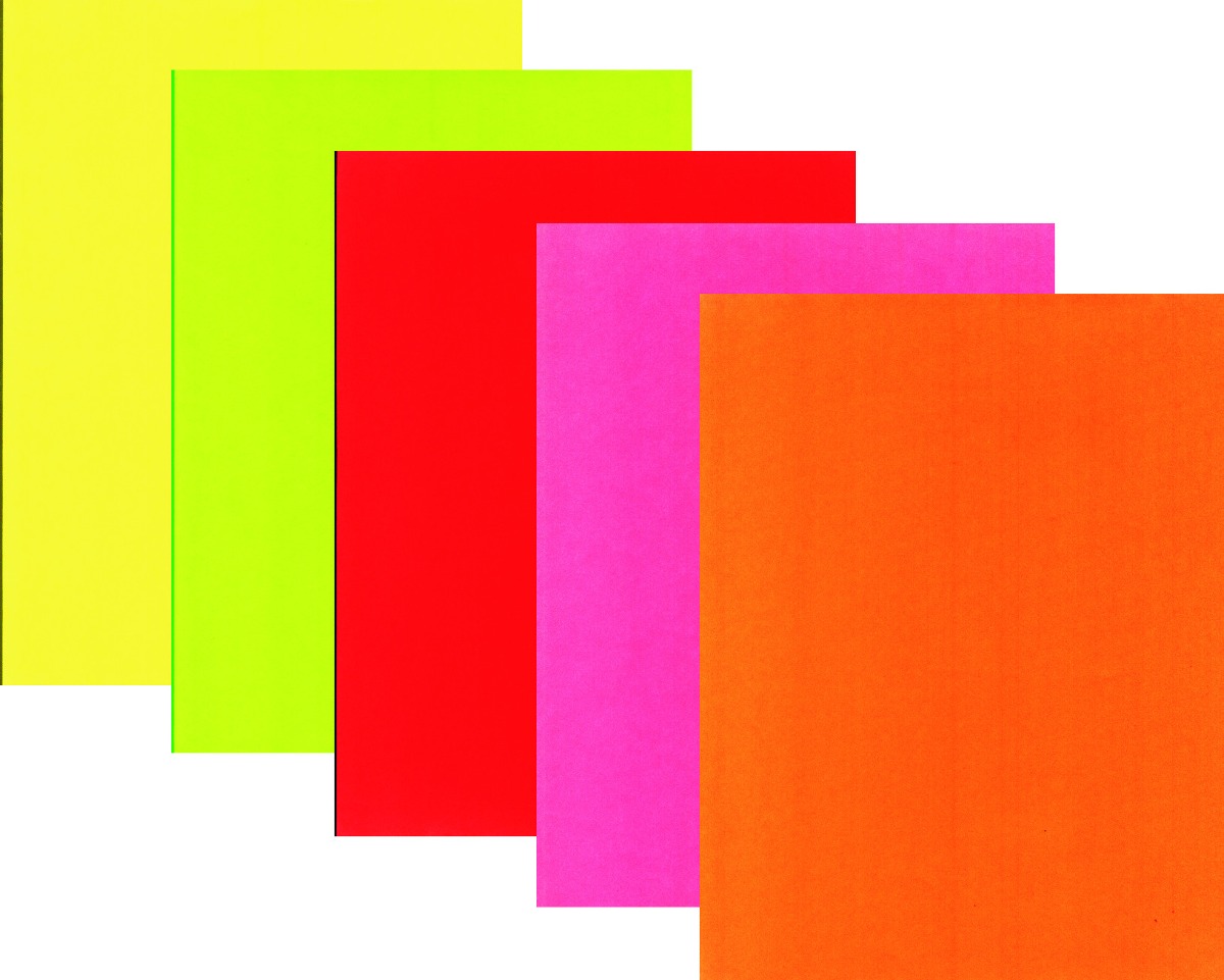 Hojas Colores Fluorescentes - Bs. 3.900,00 en Mercado Libre
