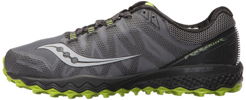 Hombre Saucony Peregrine 7 Trail Runner, Gris / Negro / L