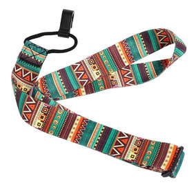 Correa de guitarra de estilo /étnico Correa de hombro de ukelele ajustable Cintur/ón de correa para el cuello y color: multicolor