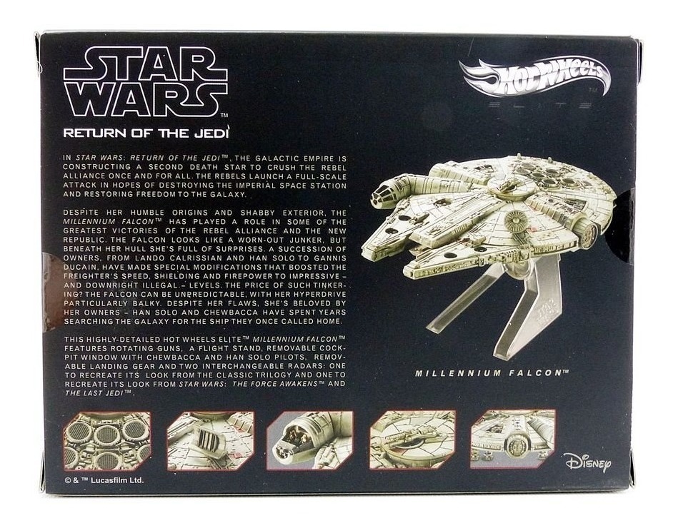 Hot Wheels elite Millennium halcón Star Wars return of the Jedi