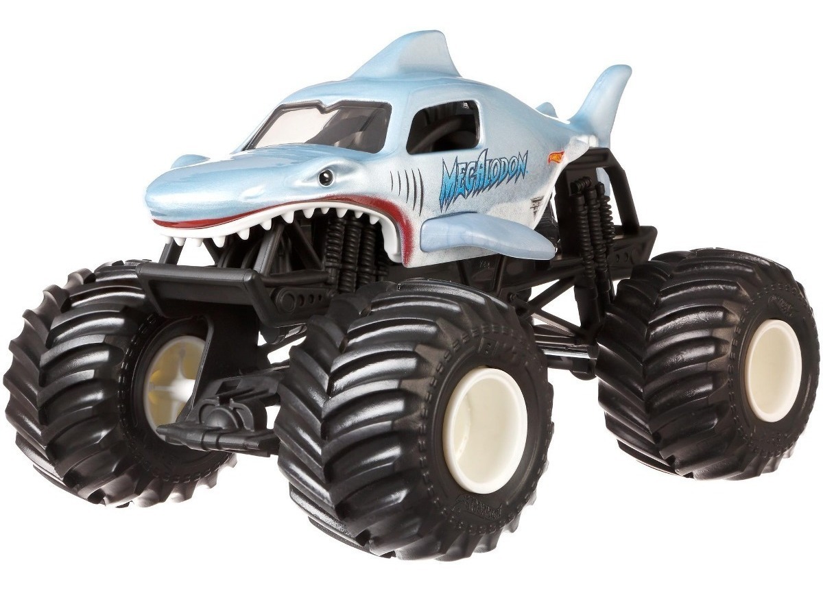 Машинка монстр хот вилс. Машинка Monster Jam Megalodon. Hot Wheels Monster Jam Megalodon. Хот Вилс джип монстр трак. Машинка монстр трак акула.