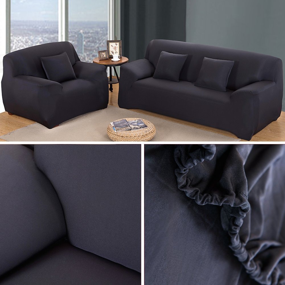 Hotniu Stretch Sofa Slipcover 1 Piece Polyester Spandex Fab Hotniu Stretch Sofa Slipcover 1 Piece Polyester Spandex Fab