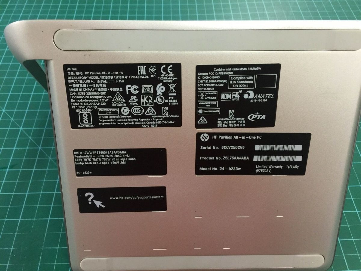 HP Pavilion AIO 24-b 24/" Touch Desktop Silver Stand Frame Base