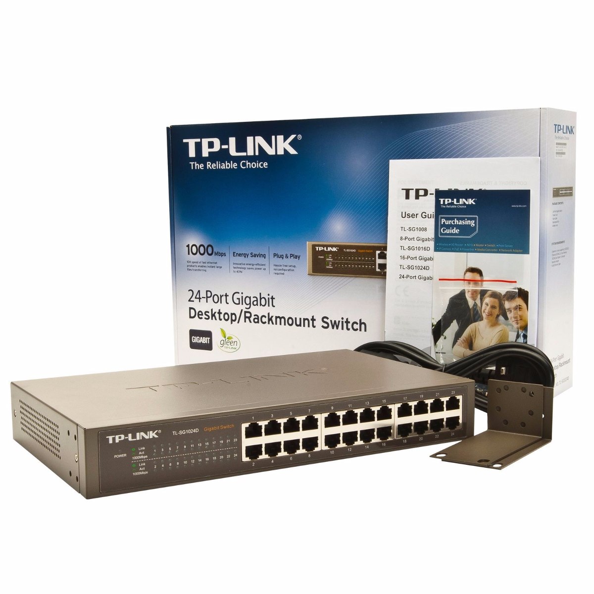 Hub Switch Tplink 24 Portas Gigabit 1000 Mbps Tl-sg1024d - R$ 449,90 em