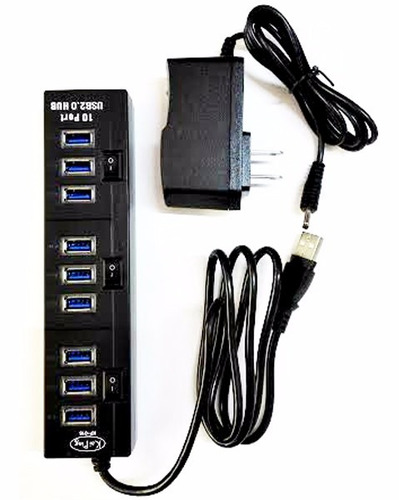 Hub Usb De 10 Puertos Con Alimentación De Luz Externa ...