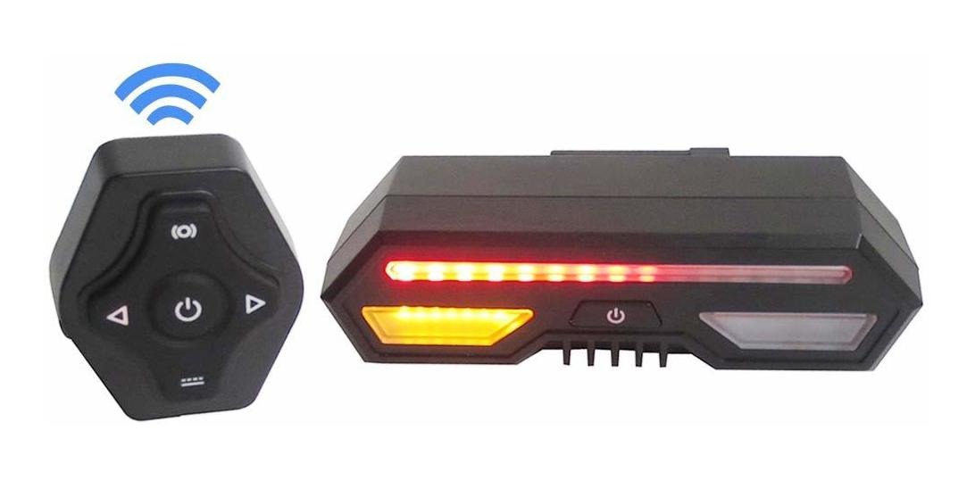 Señales giro bicicletas actualizadas control remoto inalámbrico luz trasera IPX4