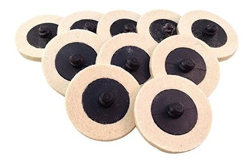 Roloc Style Almohadillas para rueda de pulido de lana comprimida 10 unidades