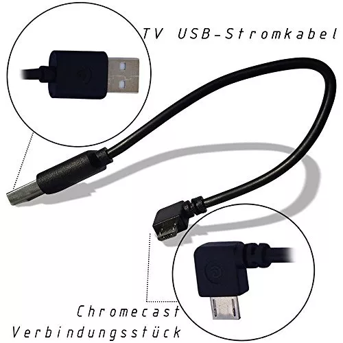 8 Inch USB Cable HYSWOW Mini USB Power Cable for Chromecast