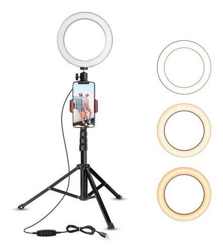 iluminador led ring light anel c trip 233 make selfie ring light camera app