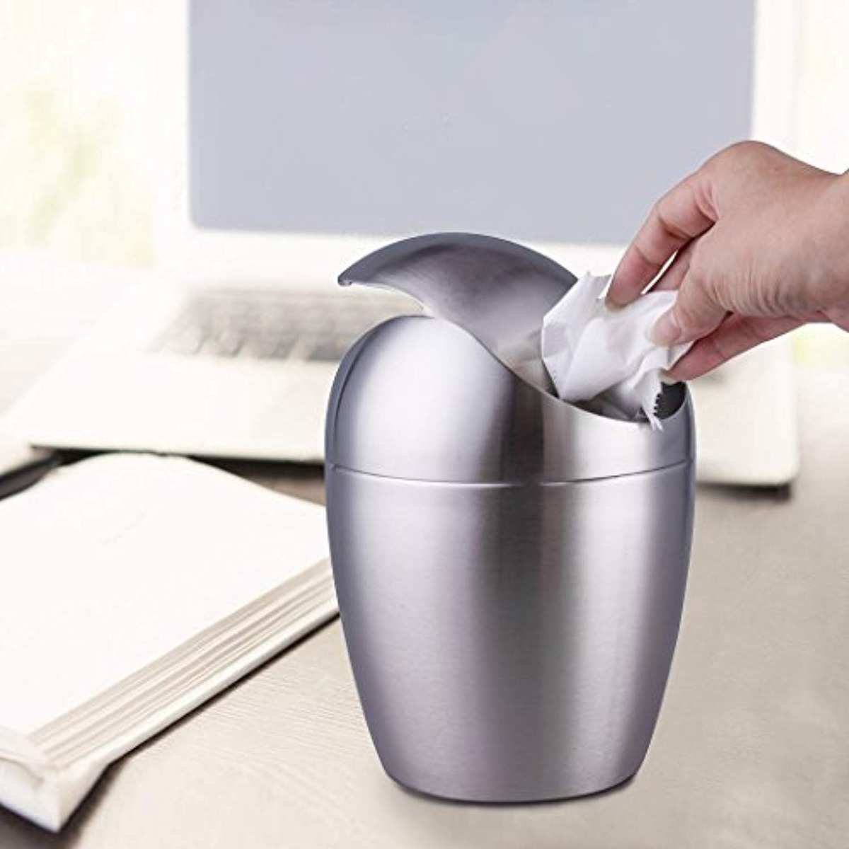 Imeea Mini Countertop Trash Can With Swing 1 273 44 En Mercado