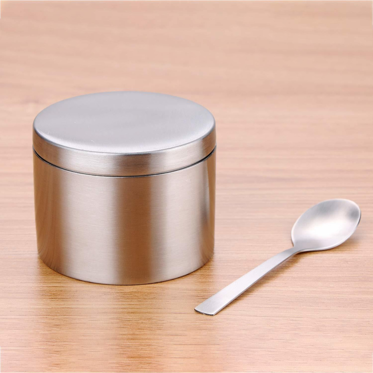 con Cuchara Recipiente para condimentos IMEEA SUS304 Acero Inoxidable