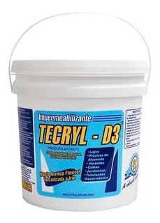 Impermeabilizante Tecryl D3 Galão 4kg Cinza
