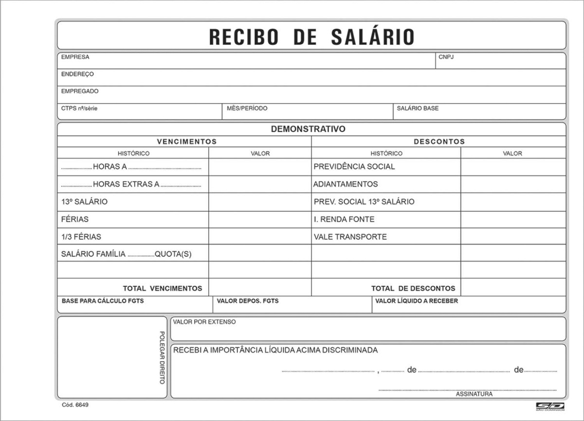 Impresso Recibo Salario 50f 215x155mm Sao Domingos C10 R 5001 Em