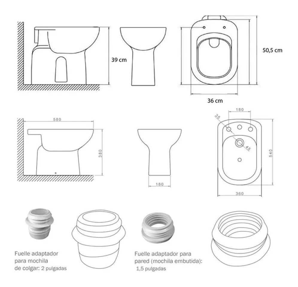 Sanitarios Deca Inodoro Corto Bidet Deca Vogue Juego Sanitarios Loza Blanco 18 491 51