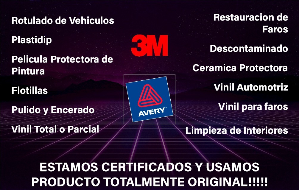 instalación vinil automotriz wrap certificados averyhexis3m