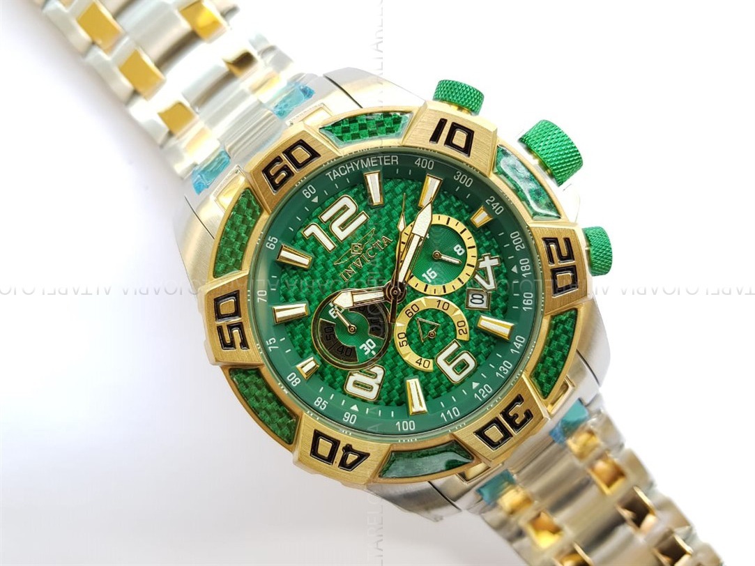 Invicta Pro Diver Produção 2019 Prata Verde 25857 - R$ 699,00 em Mercado Livre