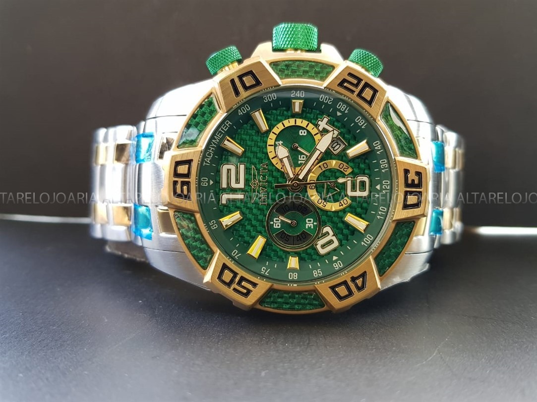 Invicta Pro Diver Produção 2019 Prata Verde 25857 - R$ 699,00 em Mercado Livre