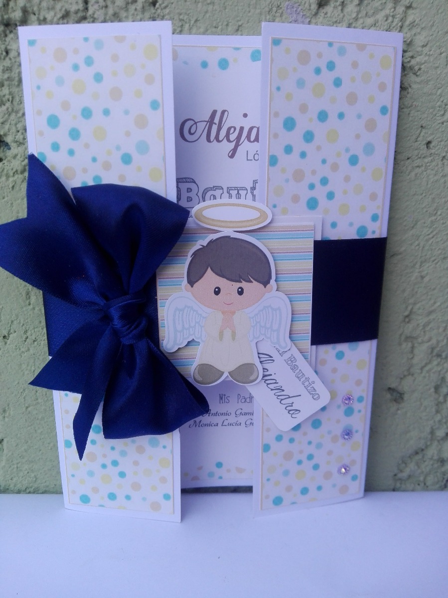 invitacion bautizo para ni 241 o modelo cartera angeles invitaciones para bautizo de nino