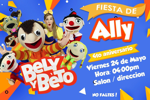 Invitación Bely Y Beto Personalizada Para Imprimir - $ 65 