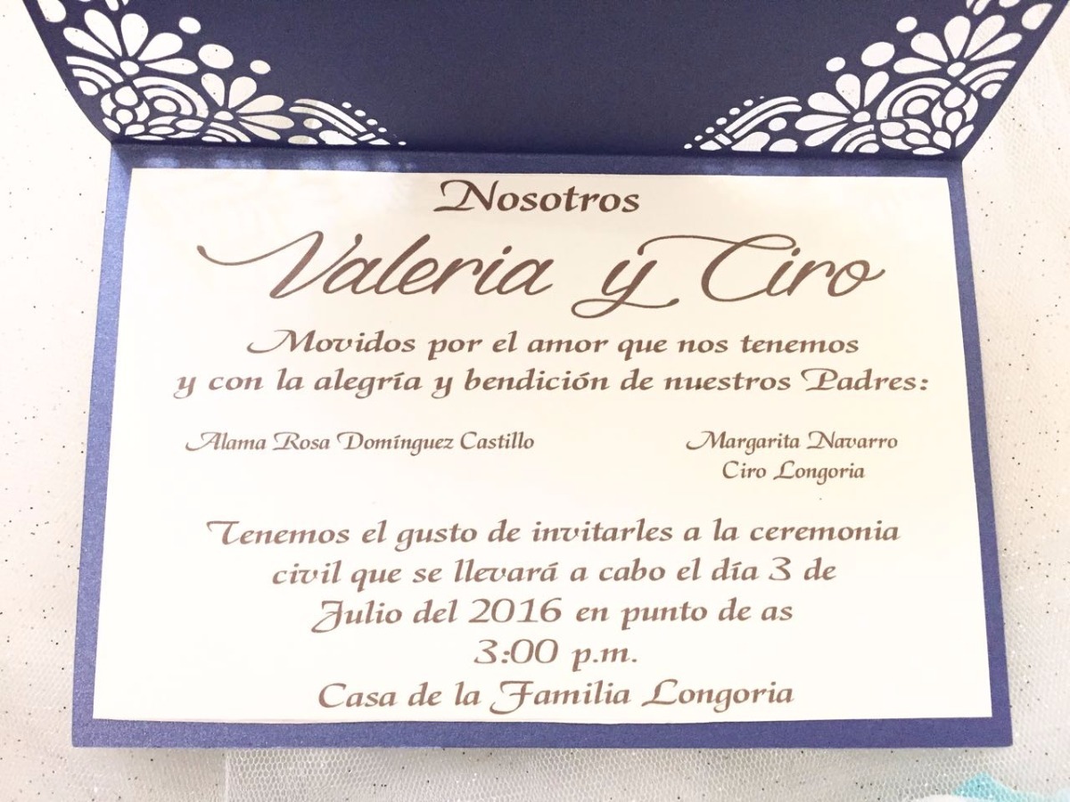 invitacion boda corte laser 20 00 en mercado libre invitacion boda