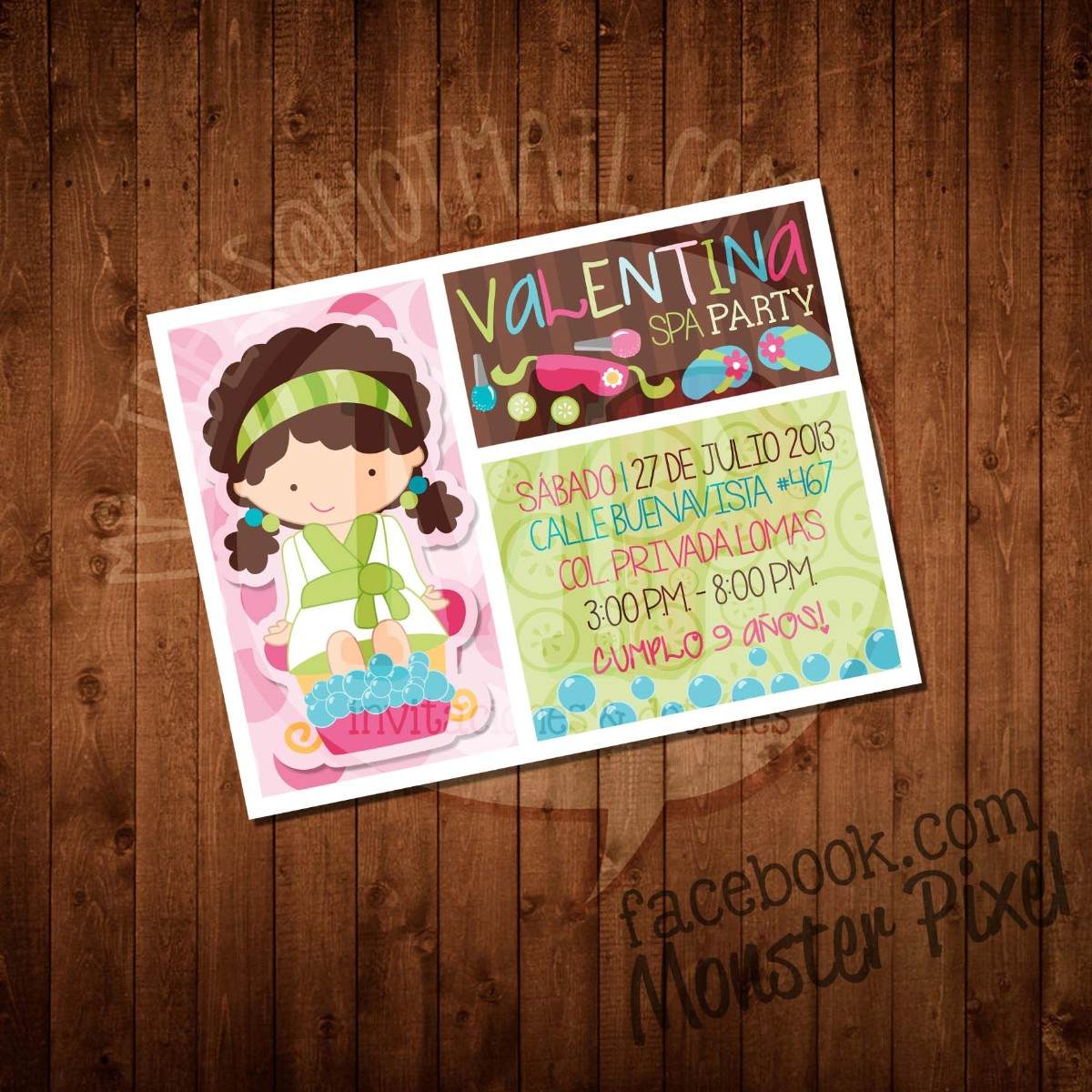 invitacion de fiesta infantil