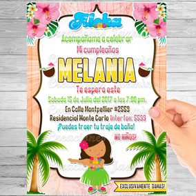 Hawaiana La Y Dora Exploradora Invitaciones De RecuerdosCotillón drCoxBe