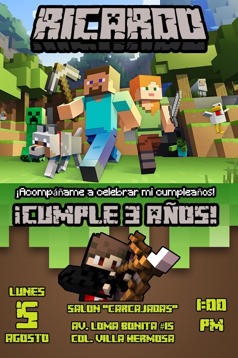 Fiesta De Minecraft Cumpleaos Infantil Tips De Madre Fiesta De Minecraft Cumpleaos Infantil Tips De Madre