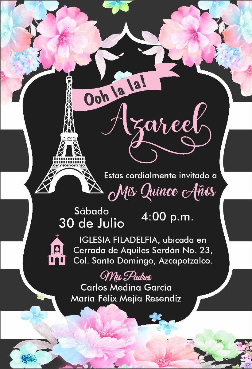 Invitaciones De Xv Años Para Imprimir 7E5