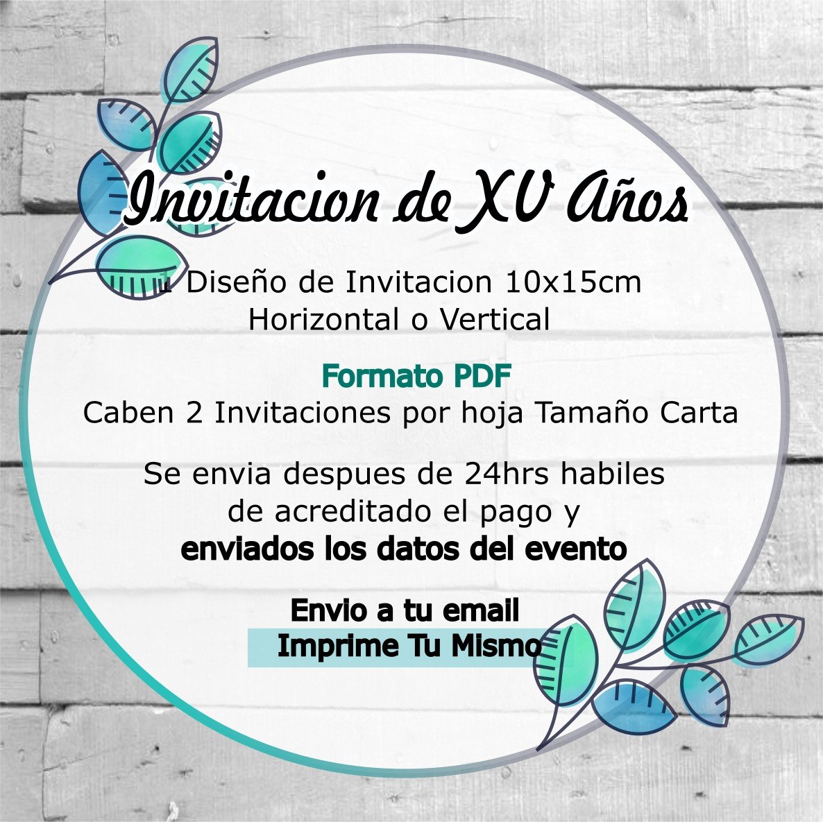 Invitación Xv Años Modelo Corazon Kit Imprimible - $ 100 