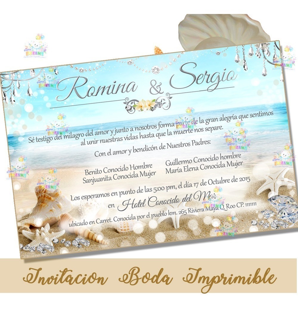 Invitaciones De Bodaplaya Con Ms De 8 Modelos A Elegir Invitaciones De Bodaplaya Con Ms De 8 Modelos A Elegir