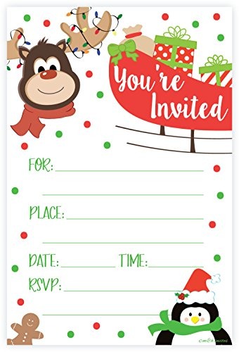invitaciones de fiesta de navidad de renos estilo de re invitaciones fiesta