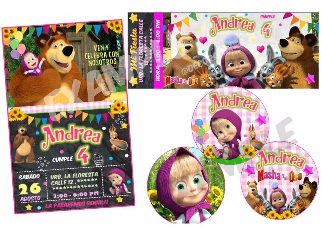 Invitacin De Cumpleaos De Masha Y El Oso 2021 Gratis Invitacin De Cumpleaos De Masha Y El Oso 2021 Gratis