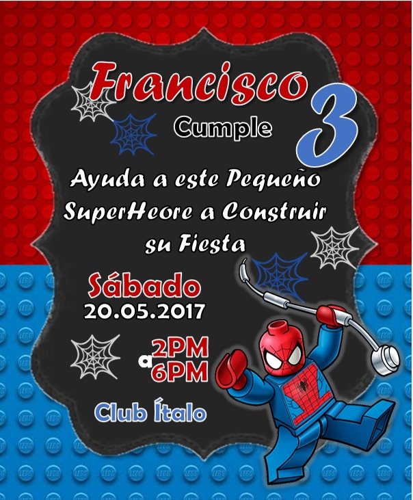 invitaciones digitales de spiderman hombre ara 241 a bs 40 invitaciones de spiderman para editar