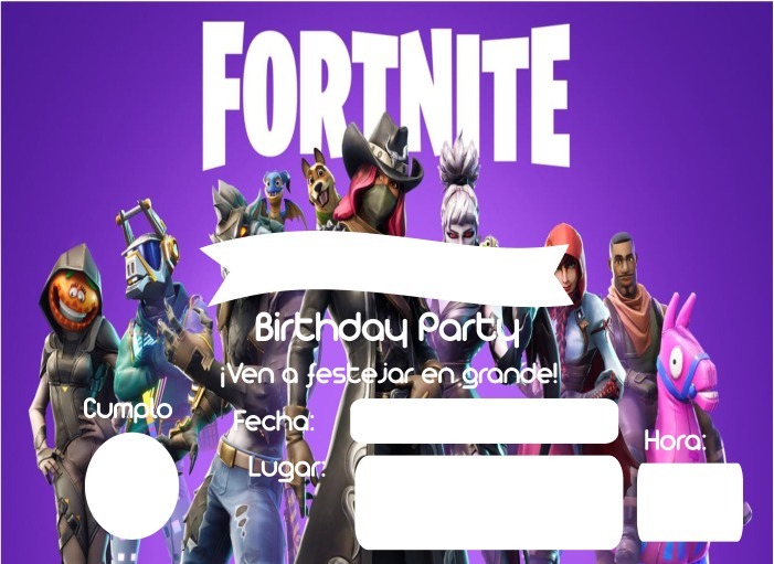 Invitacion Fortnite