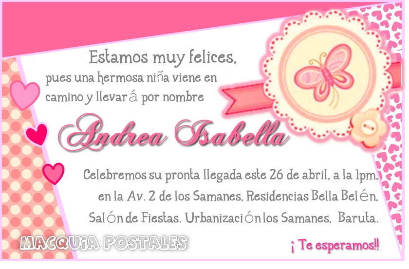 Invitaciones Tipo Postal Baby Shower Nina O Y Gemelos 14x9 Bs 0 Invitaciones Tipo Postal Baby Shower Nina O Y Gemelos 14x9 Bs 0