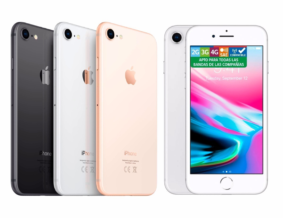 iPhone 8 64gb Nuevo, Colores: Gold, Gray, Silver Puerta Roja - $ 549.
