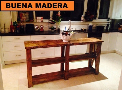 Isla para cocina, rustica arrime auxiliar // buena madera ...
