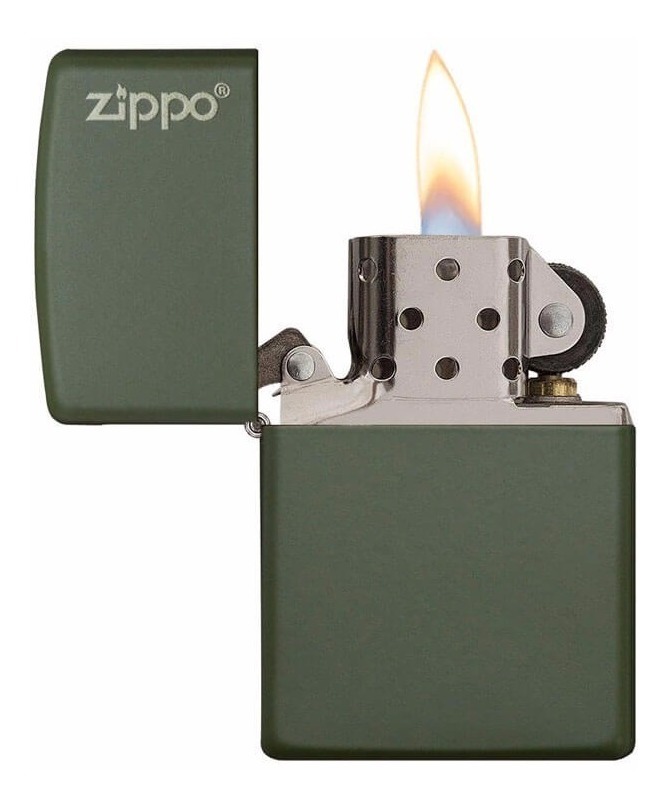 Isqueiro Zippo 221zl Classic Verde Com Logo Original - R ...